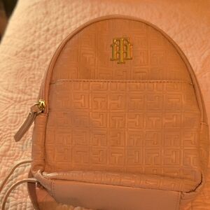 Tommy Hilfiger Beige Embossed Backpack